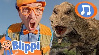 🦖 Scary Dinosaur Song! 🦖 | Blippi Music Videos! | Sing Along With Me! | Kids Songs