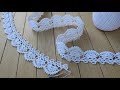 КРУЖЕВО КРЮЧКОМ простое ВЯЗАНИЕ для начинающих КАЙМА схема узора Easy to Crochet Tape Lace pattern