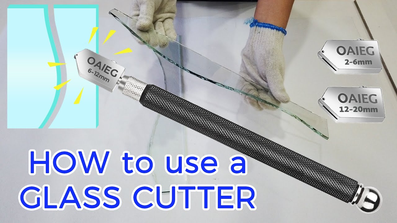 How To Use Oaiegsd Glass Cutter Glass Cutting Cut Curve Lines Youtube