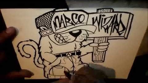 How to Draw Cat Holding a Sign By my brother Wizard