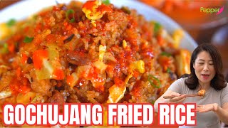 🌶️Gochujang Fried Rice Recipe: STICKY GARLICKY🌶Spicy Fried Rice FOOD-HEAVEN!  고추장볶음밥