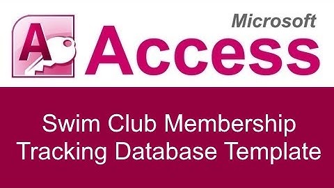 Microsoft Access Swim Club Membership Tracking Database Template