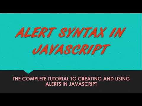 Alert syntax in JavaScript - the complete tutorial to creating to alert ...
