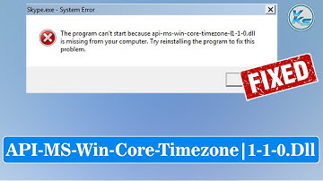 ✅ How To Fix API-MS-Win-Core-Timezone-|1-1-0.Dll Windows 11/10
