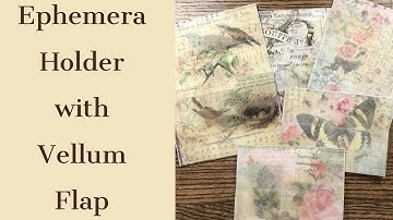 #roxysweeklychallenge Ephemera Pockets with Vellum Flap Junk Journal Ephemera Pockets