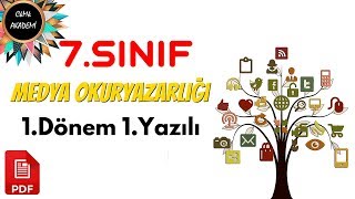 7.Sınıf Medya OKURYAZARLIĞI 1.Dönem 1.Yazılı Soruları ve Çözümü