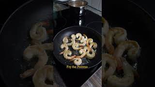 Delicious shrimp saffron risotto healthy cooking food highprotein