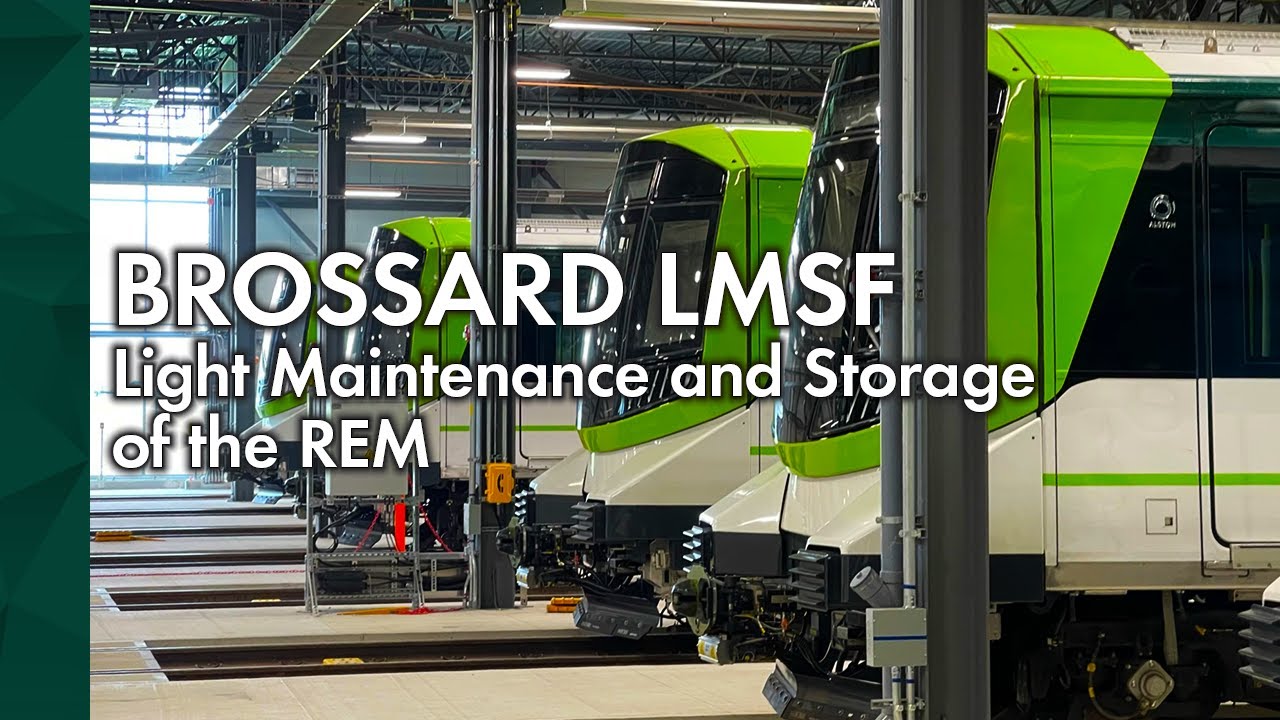 The Brossard Light Maintenance and Storage Facility of Montreal's Réseau Express Métropolitain