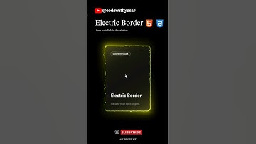 ⚡ Electric Border Effect | HTML & CSS #html #css #webdesign #coding #supportme #shorts #trending
