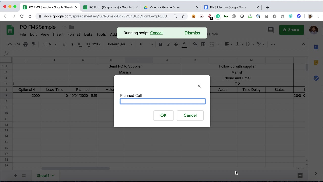 Actual and Time Delay FMS Formula.