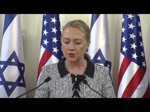 PM Netanyahu delivers remarks with U.S. Secretary of State Hillary Clinton