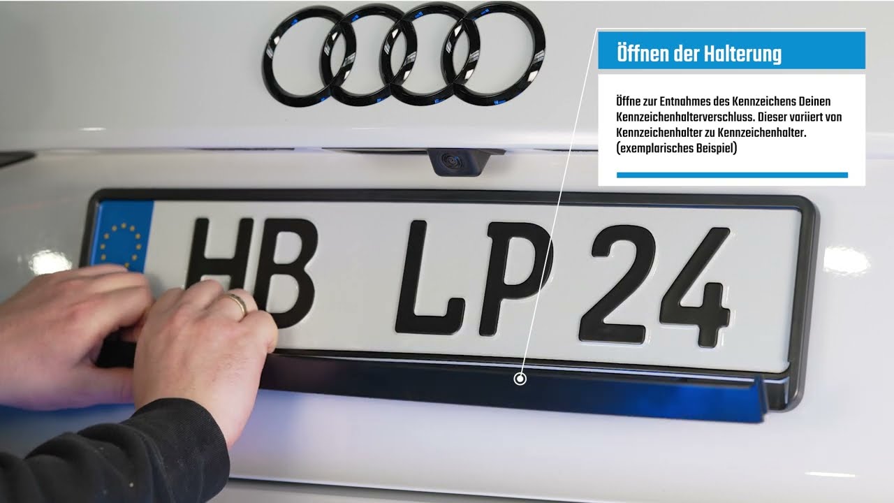 L & P Car Design Kennzeichenhalter für Auto Chrom Vollchrom  Kennzeichenhalterung Nummernschild