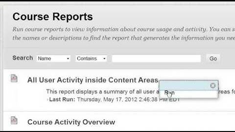 Blackboard 9.1.13: Download Course Statistics