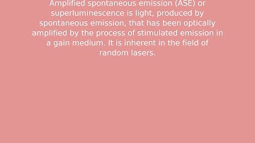 Amplified spontaneous emission