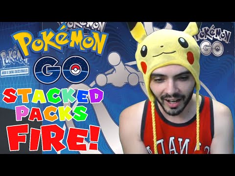 Pokemon Go ETB STACKED PACKS!! First pack is FIRE!! Free codes Amazing radiant elite trainer box