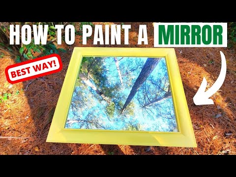 HOW TO PAINT A MIRROR | Painting  a Wood Mirror Frame YELLOW