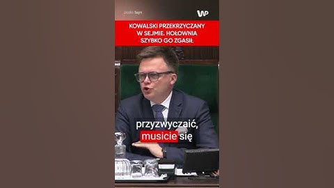 Kowalski wdarł się na mównice. Starł się z Hołownią