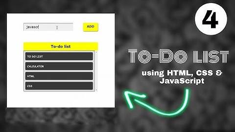 How to make ToDo list using HTML, CSS, & JavaScript || Part - 4 || Developer Dude