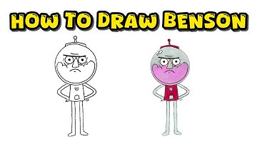 How to Draw Benson Dunwoody from Regular Show – Colorful Drawing Guide
