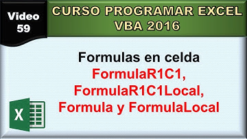 59 curso excel vba 2016: formulas en celda (FormulaR1C1, FormulaR1C1Local, Formula y FormulaLocal)
