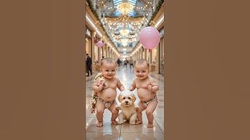 Adorable Twins Dancing with Puppy | Cutest Baby Moments Ever