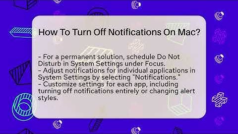 How To Turn Off Notifications On Mac? - Everyday-Networking