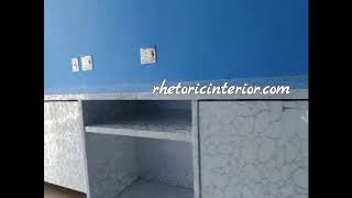 Super_Gloss Tv unit | Silver textured White base PVC finishing | Exclusive screenshot 3