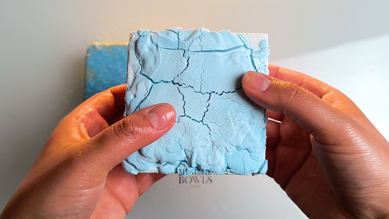 Cornstarch Pasted Block & Semi-Wet Gym Chalk Crush 🩵 ASMR
