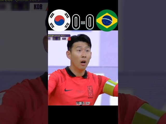 Korea 🆚 Brazil imaginary world cup semi final #youtube #shorts #football #korea class=