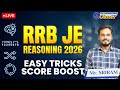 Reasoning for RRB JE 2026 | LIVE @ 7.30PM | Mr. SRIRAM