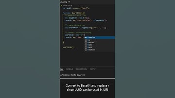 Generate Short UUID - Learn JavaScript #shorts