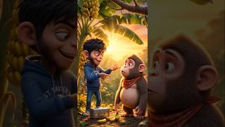 🐵 Bandar Aur Ladke Ki Anokhi Dosti😘❤️ | Emotional Cartoon Story🎬
