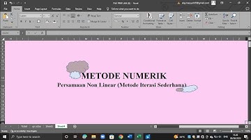 METODE ITERASI SEDERHANA #tugas_proyek #metode_numerik #iterasi_sederhana_dengan_exel #iterasi
