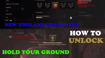 NEW VIGILANT CHARACTER HOLD YOUR GROUND CHALLENGE -THE SHADOWED THRONE DLC2 MAP - COD WW2 ZOMBIES