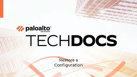 Restore a Previous Configuration