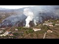 Los ríos de lava destruyendo todo a su paso en La Palma vistos desde el aire