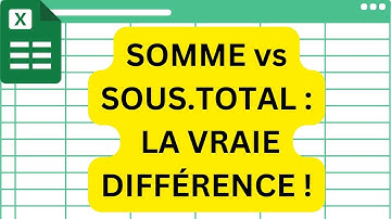 SOMME vs SOUS.TOTAL sur Excel : Quand utiliser l’un ou l’autre ?