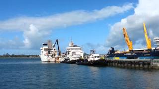 Combi-Lift cargo vessel with Liebherr deck cranes