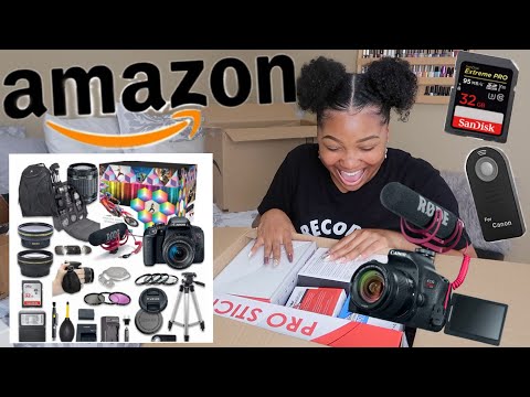 AMAZON BUNDLE! Canon EOS Rebel T7i UNBOXING w/ RodeMic! 1st Impressions + Demos!