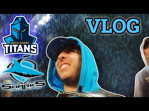  RUGBY IN THE RAIN! | Gold Coast Titans vs Cronulla Sharks | Game Day Experience | NRL Vlog