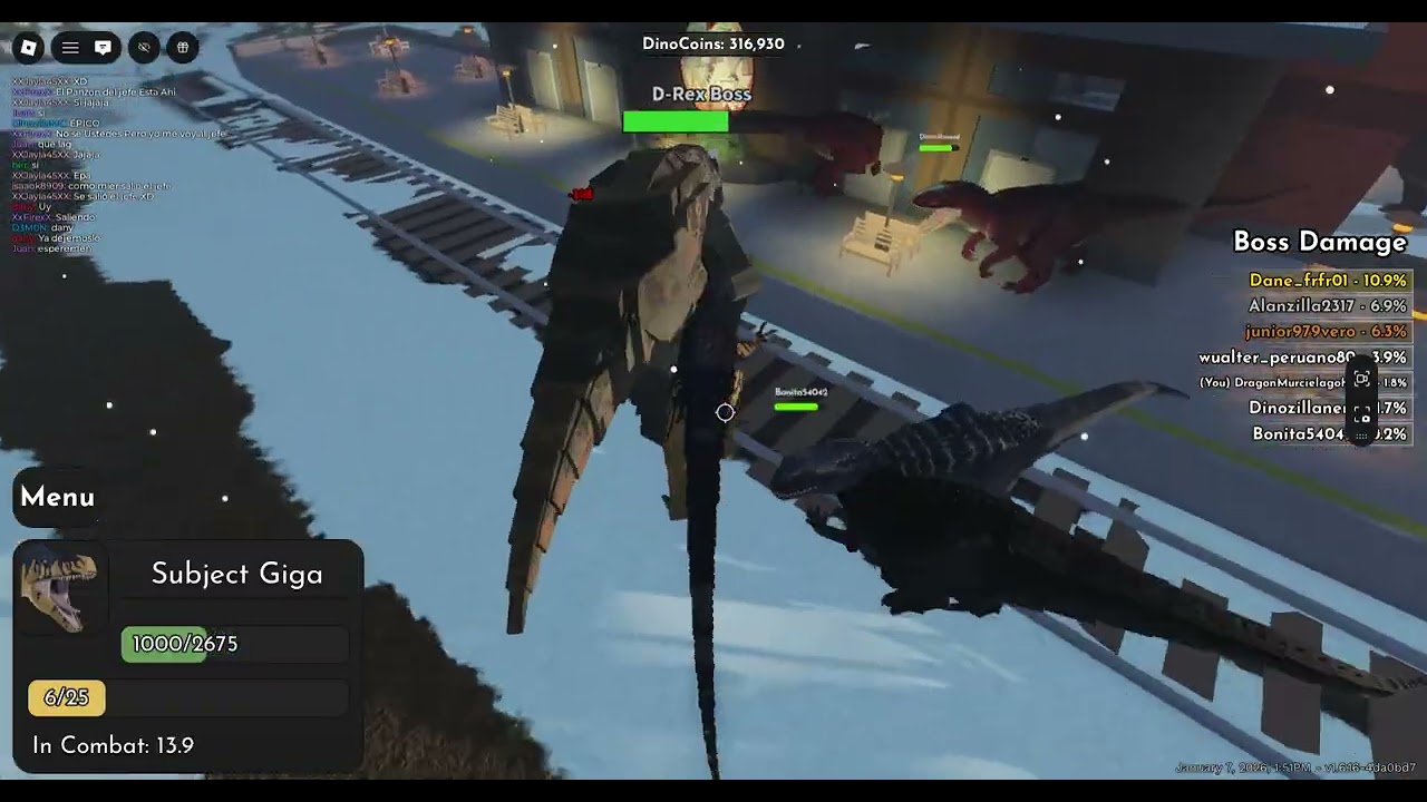 Grabando y matando al D rex Fuera de su Casita