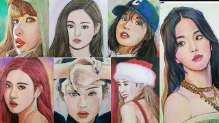 Blackpink Drawing | How to draw Blackpink Members | Oil Pastel Tutorial screenshot 5