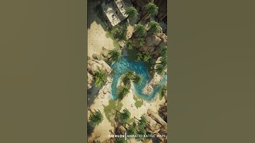 D&D | Desert Oasis Part 1 Grid | Animated Battle Maps