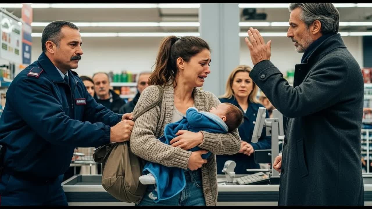 Madre povera accusata di aver rubato pannolini al supermercato,finché il milionario rivela la ve