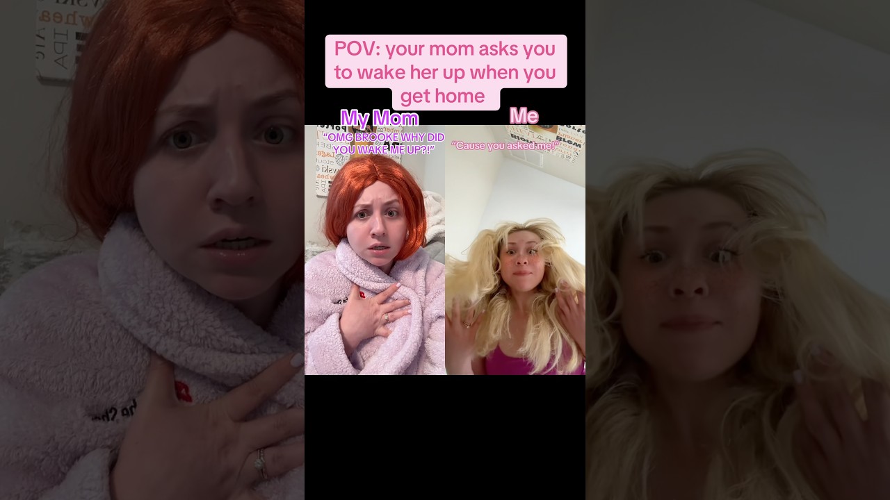 Your mom asks you to wake her up (ring boom boom boom) #moms #pov #shorts