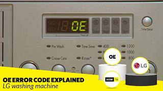 LG Washer OE Error Code - Washer Not Draining (FIX Yourself!)
