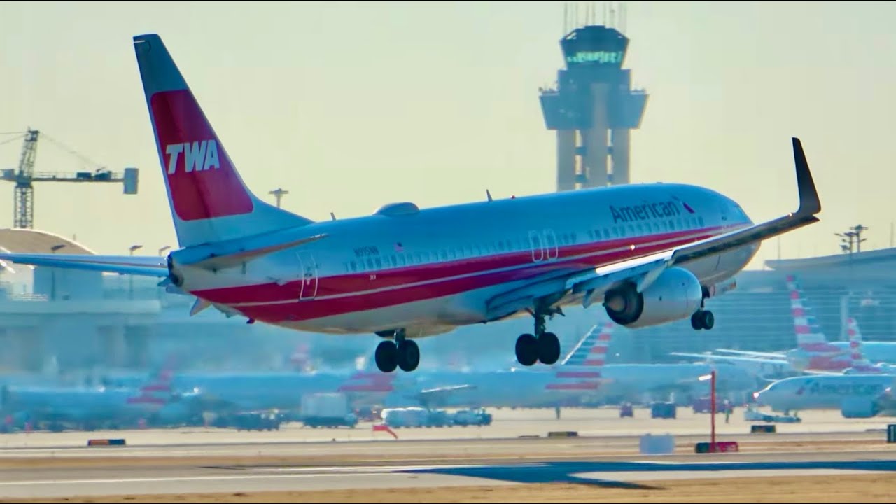 (4k) SPECIAL PLANESPOTTING at Dallas Fort-Worth International Airport DFW