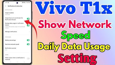 Vivo T1x Real Time Network Speed Setting ||  How To Show Network Speed And Daily Data Usage Vivo T1x