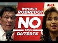 Impeach Robredo? No says Duterte