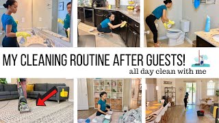 CLEANING ROUTINE AFTER GUESTS \/ ALL DAY CLEAN WITH ME \/ CLEANING MOTIVATION \/ Jessica Tull cleaning